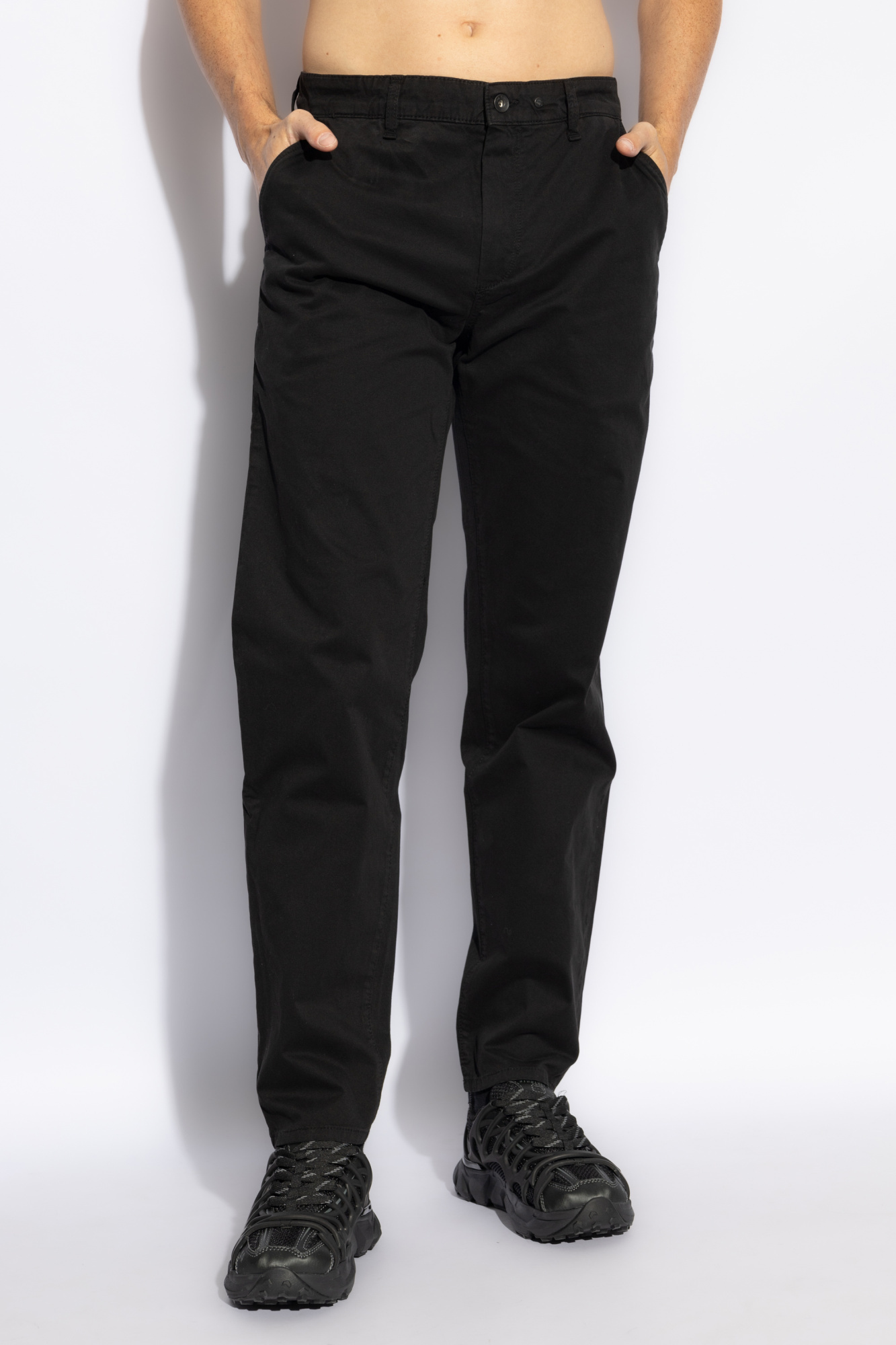 Rag & Bone Waistband Loop Casual Pants In Black