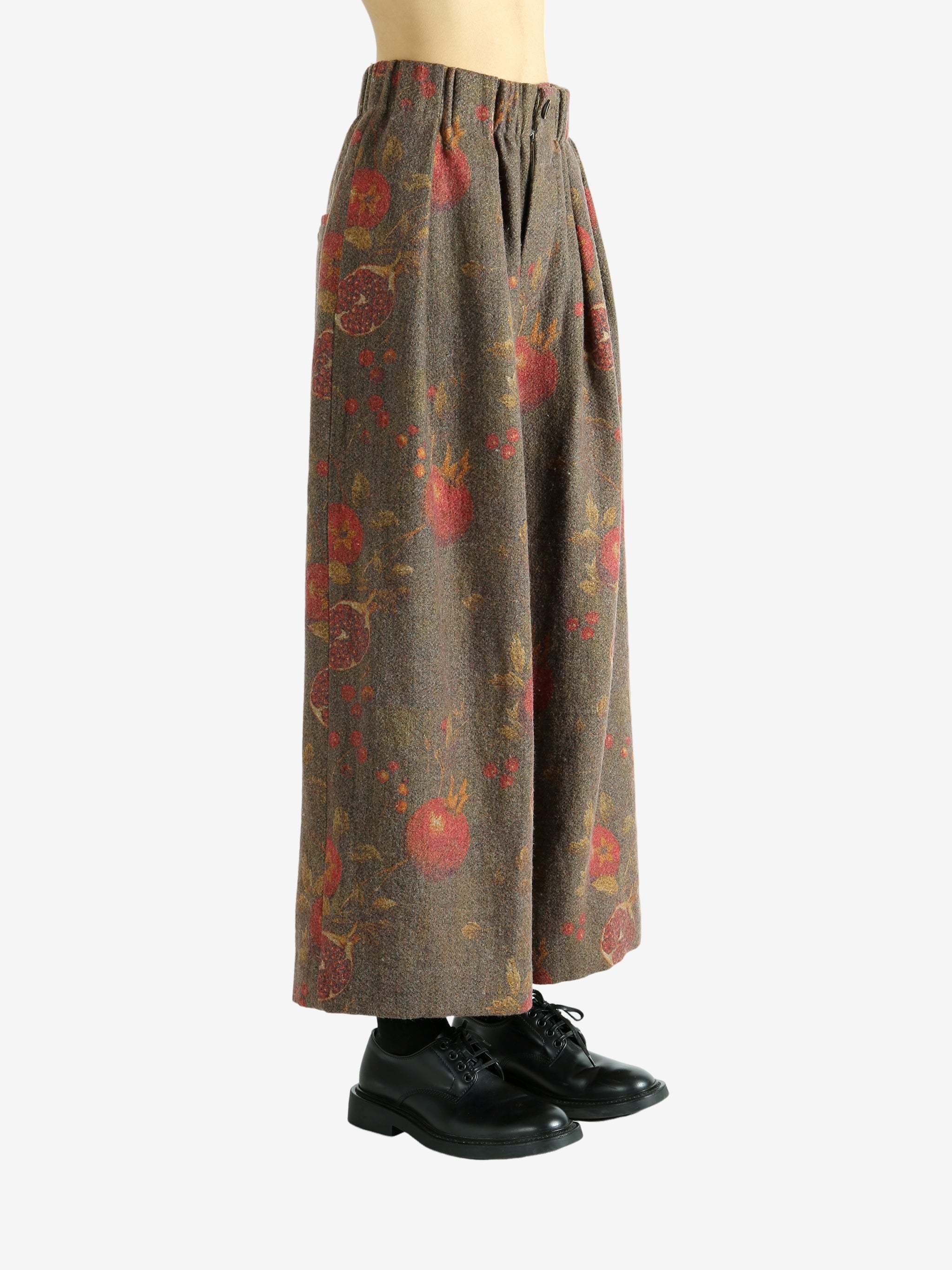 Uma Wang Pomegranate Print Pleated Trousers In Multi