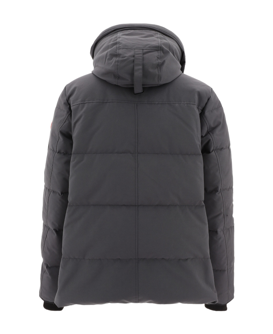Canada Goose Zipped Hooded Down Jacket In Black