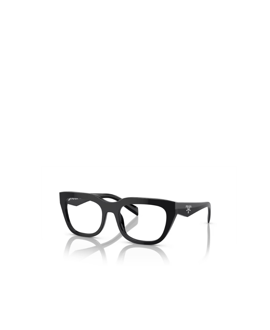 Prada Logo-print Square-frame Glasses In Black