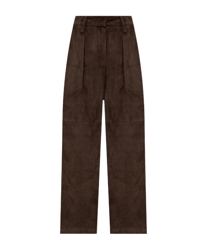 Brunello Cucinelli Belt Loop Casual Pants In Brown