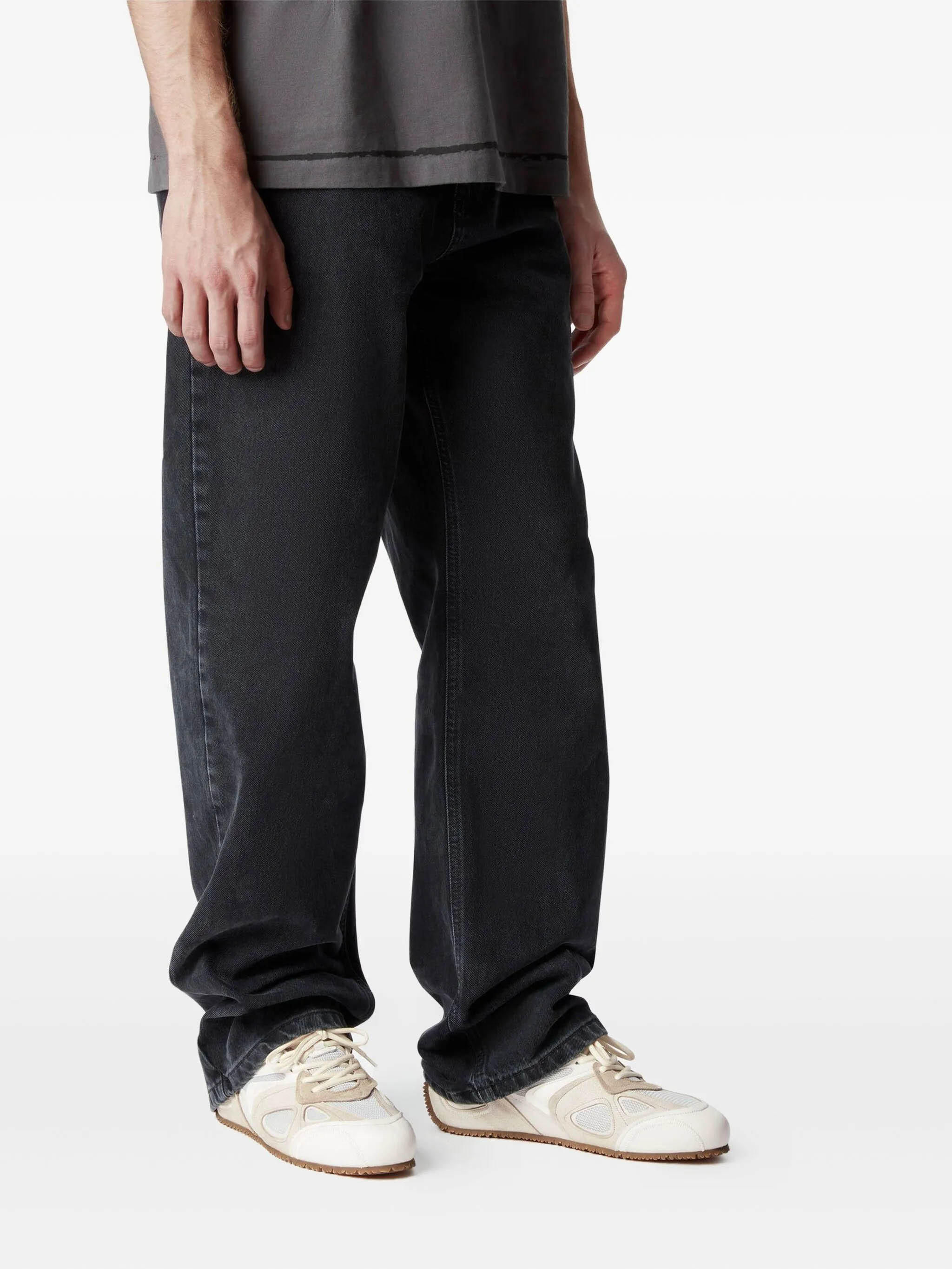 Axel Arigato Slow Runner White And Beige Sneaker With Mesh Inserts And Grooved Sole In Leather And Fabric Man In White