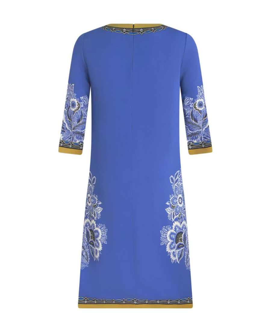 Etro Blue Multicolour Viscose Blend Dress In Blue