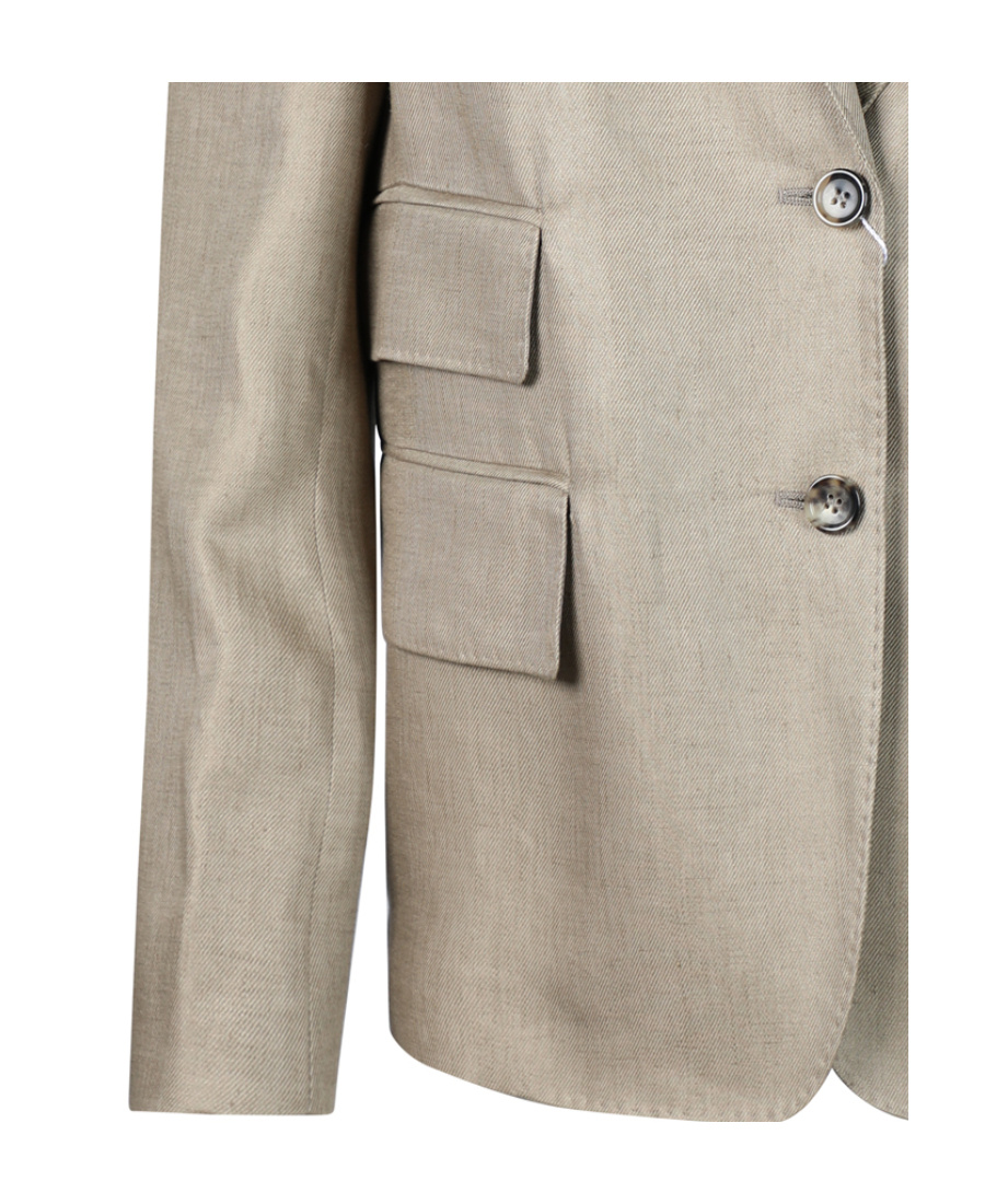Max Mara Single-breasted Suit Jacket In Nude