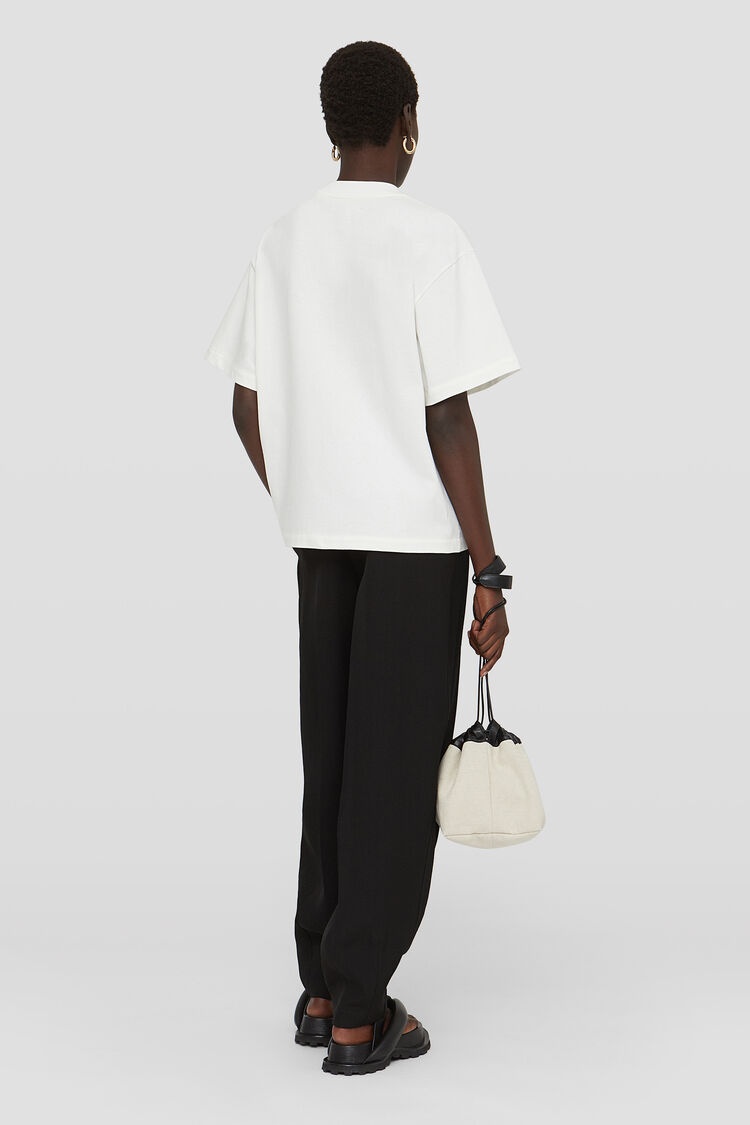 Shop Jil Sander High-rise Cropped Trousers In Black