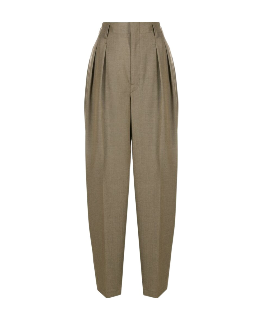 Lemaire Wide-leg Wool-blend Trousers In Gray