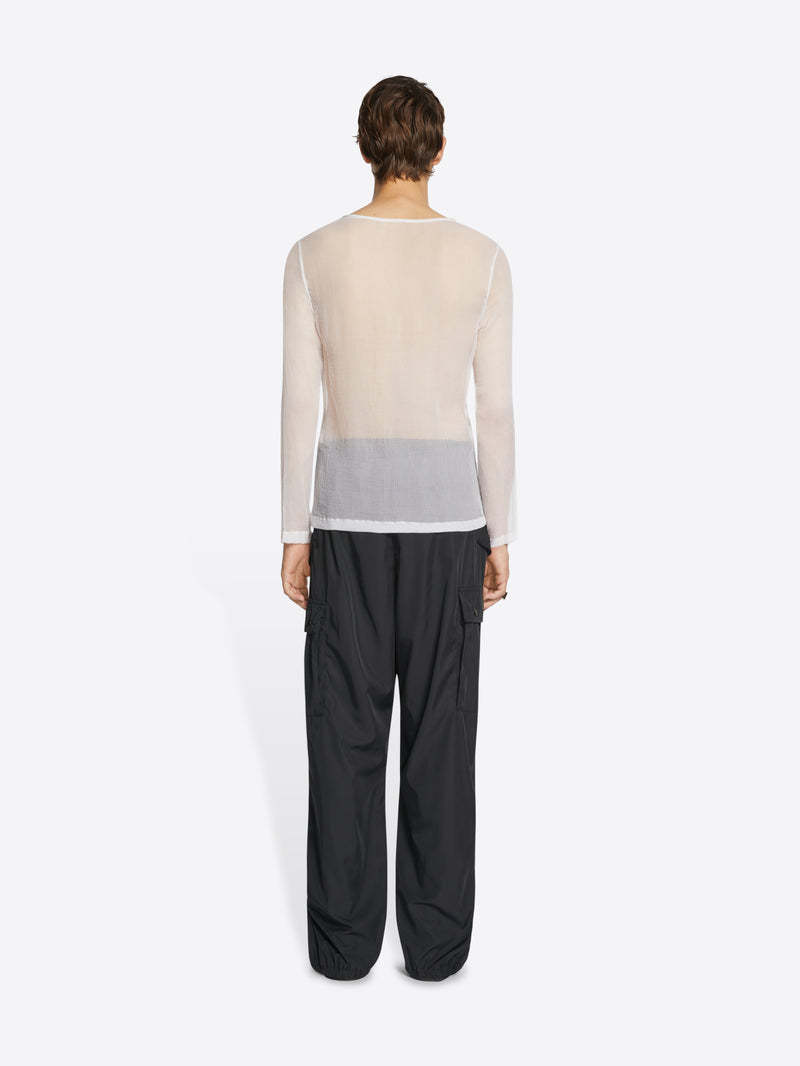Dries Van Noten Water Repellent Drawstring Cargo Trousers In Black