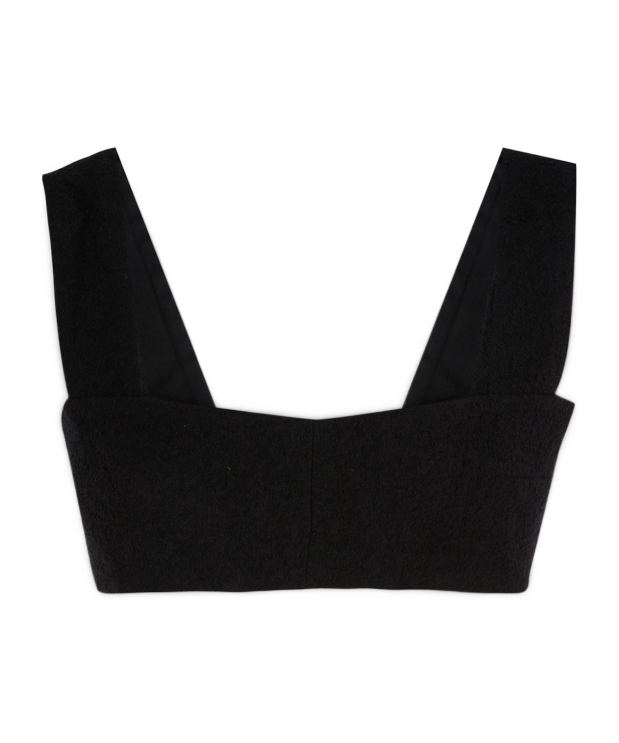 Patou Strapped Tweed Crop Top