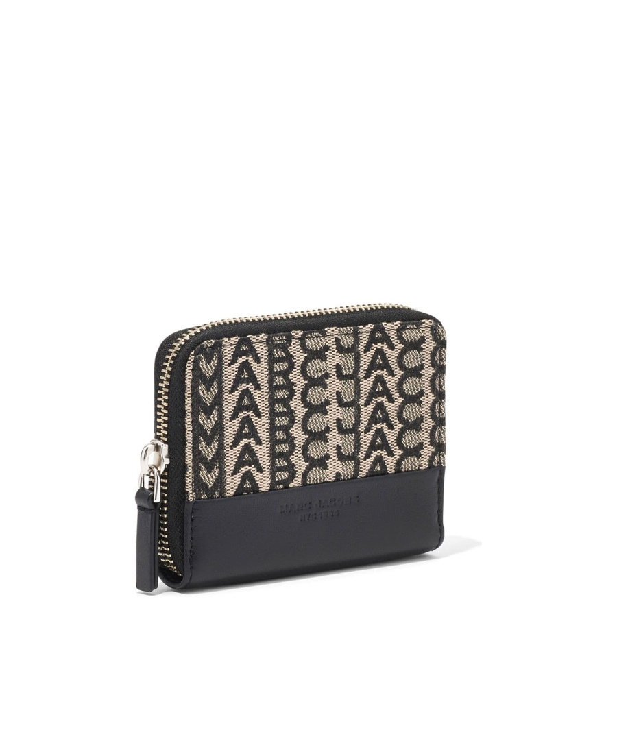 Marc Jacobs The Monogram Printed Wallet In Black
