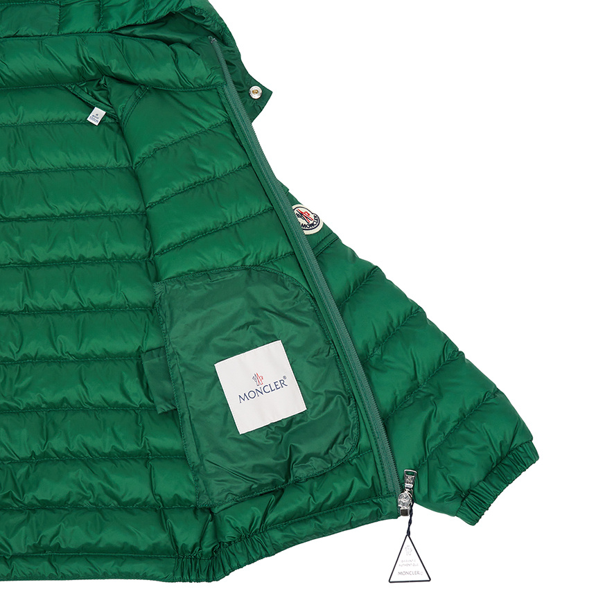 Moncler Long Sleeve Down Jacket In Green