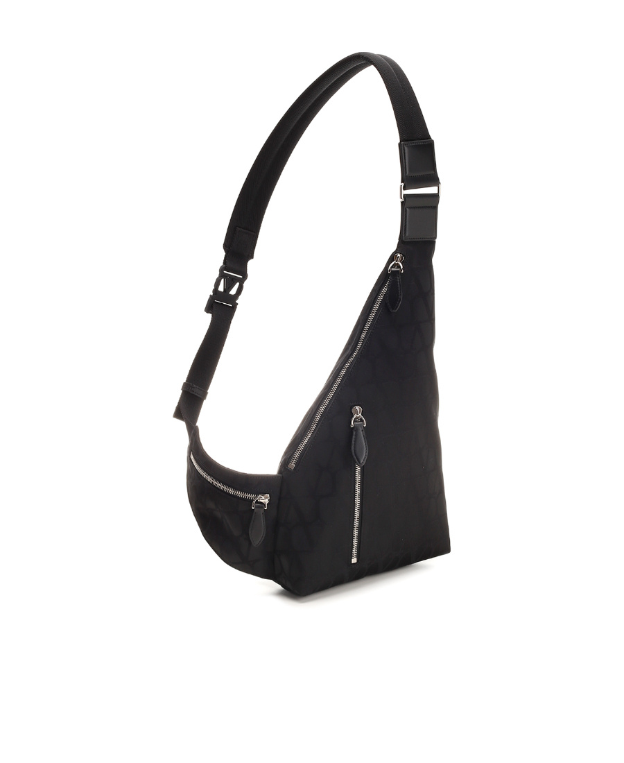 Valentino Toile Iconographe One Shoulder Backpack In Black
