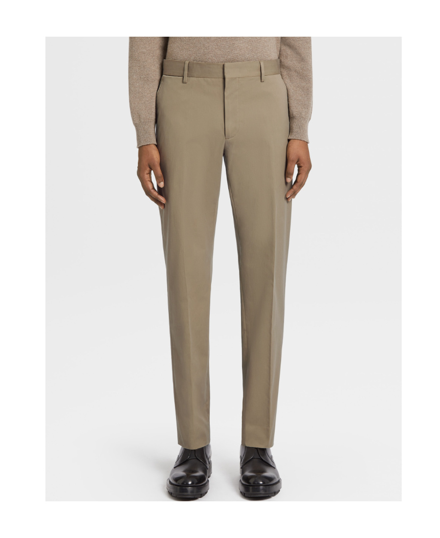 Shop Zegna Tailored Tapered-leg Trousers In Nude