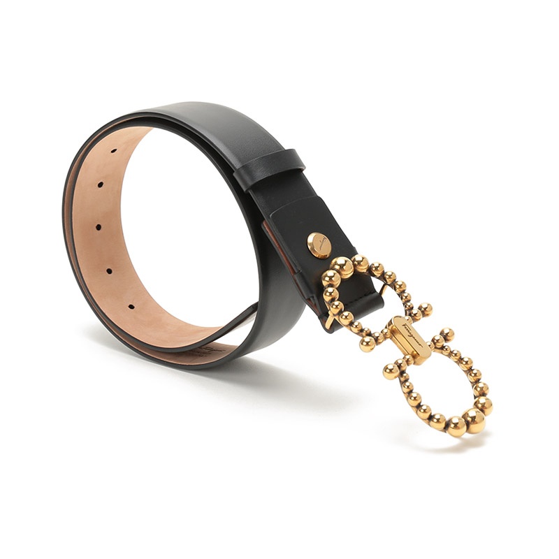 Shop Ferragamo Antique And Old Plate Buckle Belt In Black