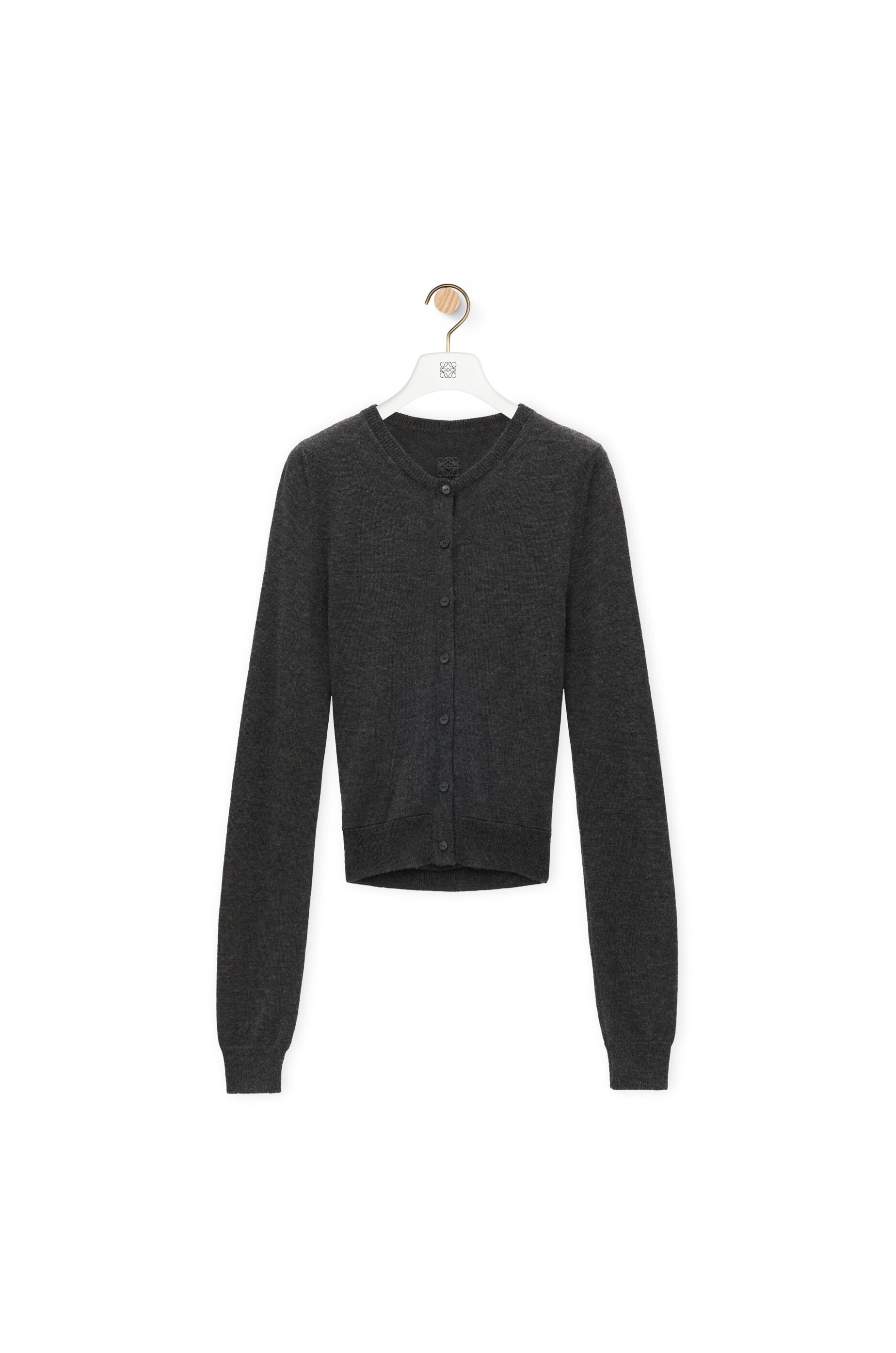 Loewe Cashmere And Silk Pendant Cardigan In Black