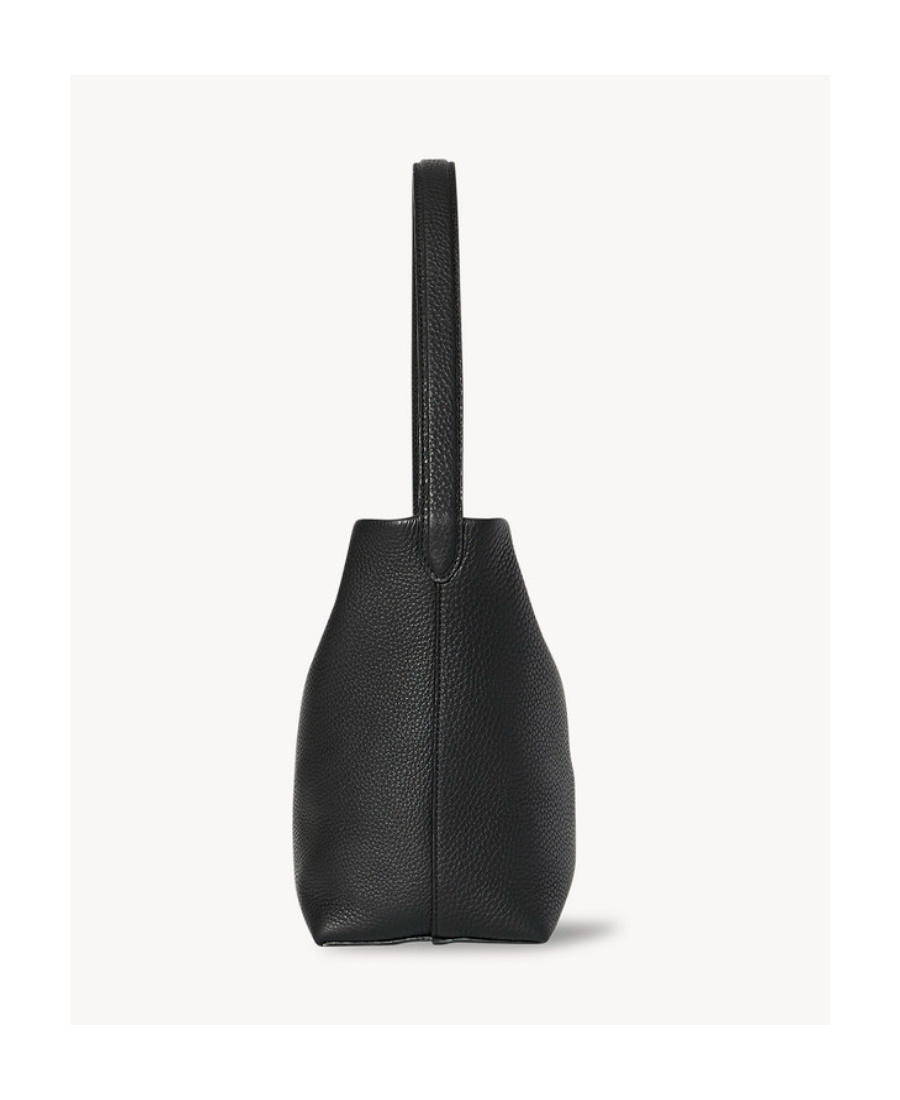 The Row Park Small Leather Shoulder Bag In Black