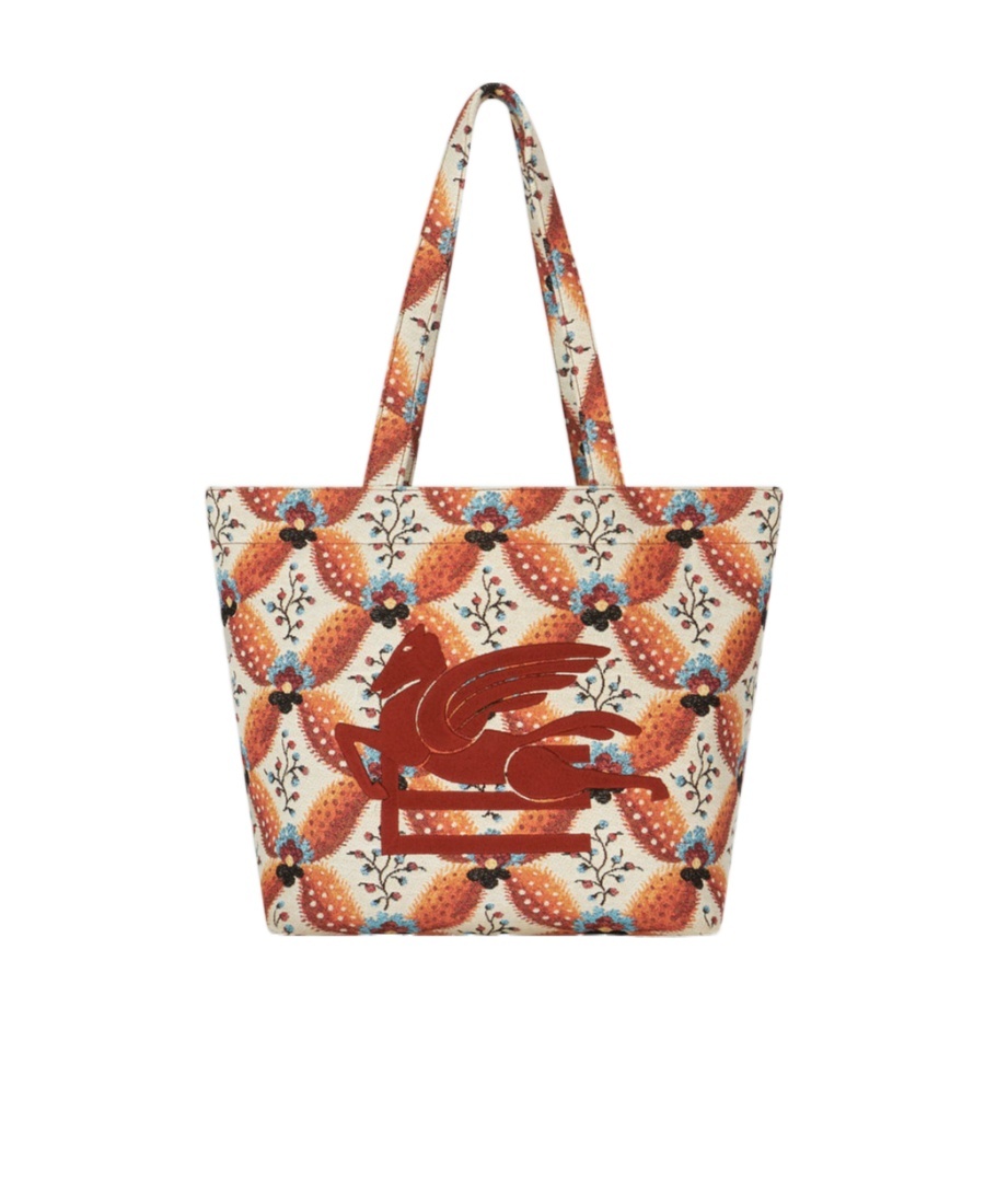Etro Medium Floralia-print Jacquard Tote Bag In Multicolor