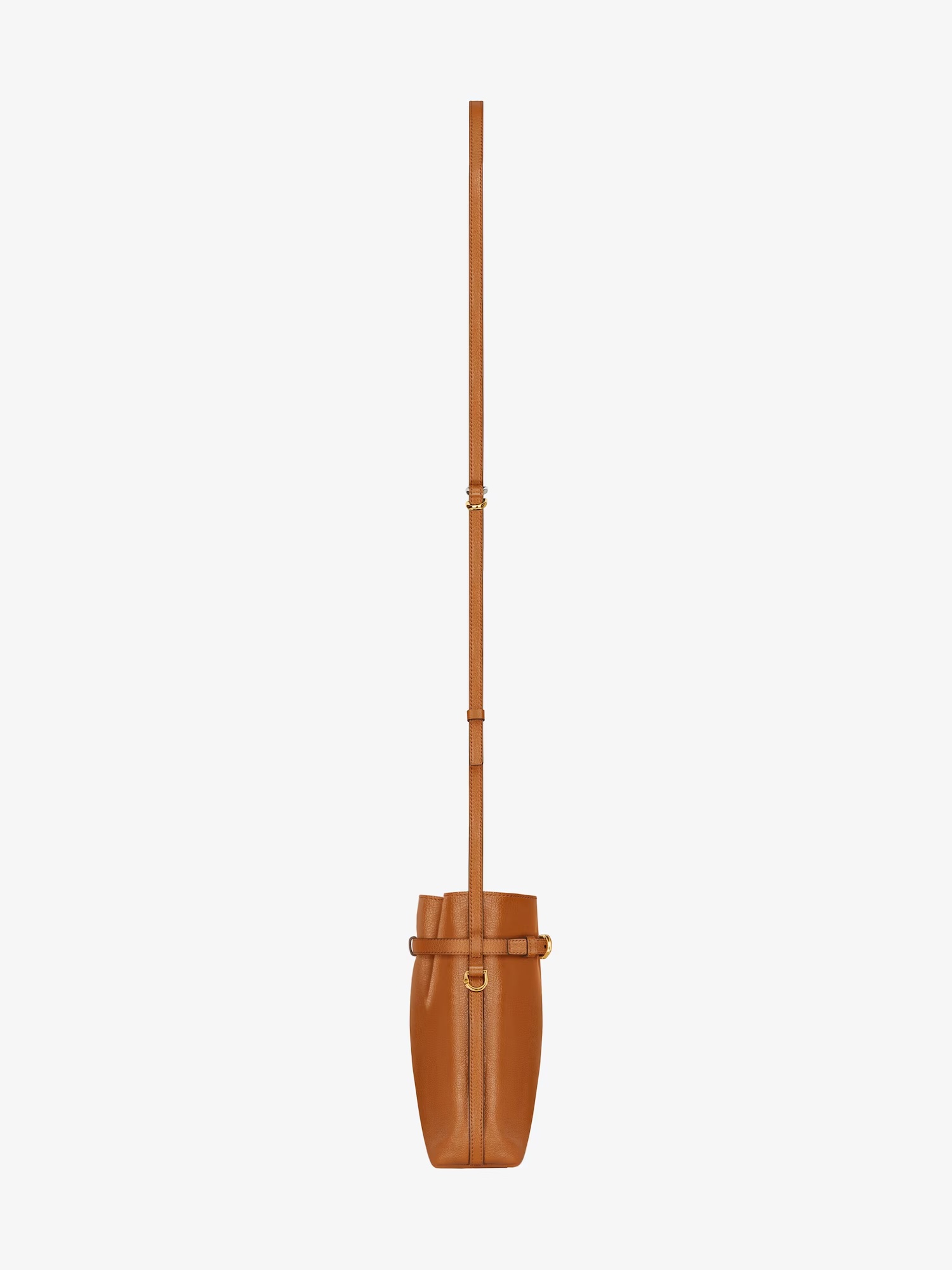 Givenchy Voyou Phone Pouch Bag In Shiny Tumbled Leather In Brown
