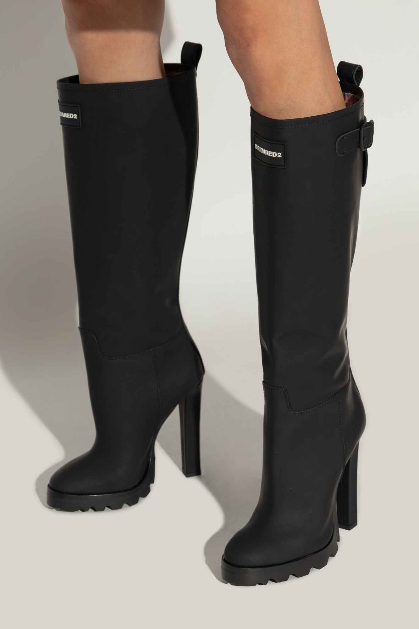 Dsquared2 90mm Logo-print Boots In Black