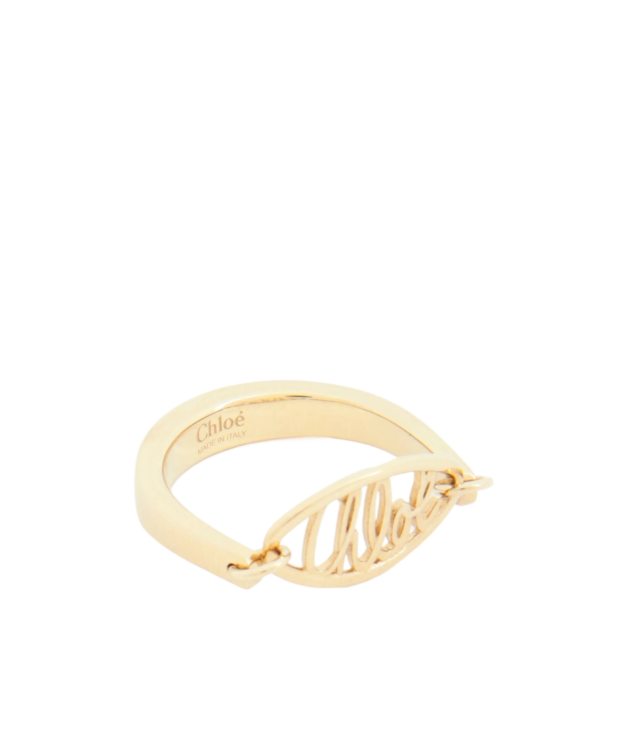 Chloé Logo Ring In Yellow