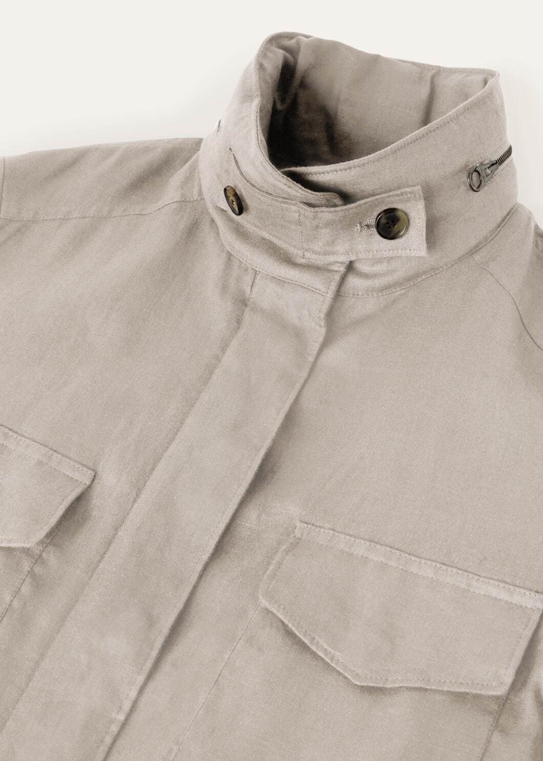Loro Piana Long-sleeved Casual Jacket In Nude