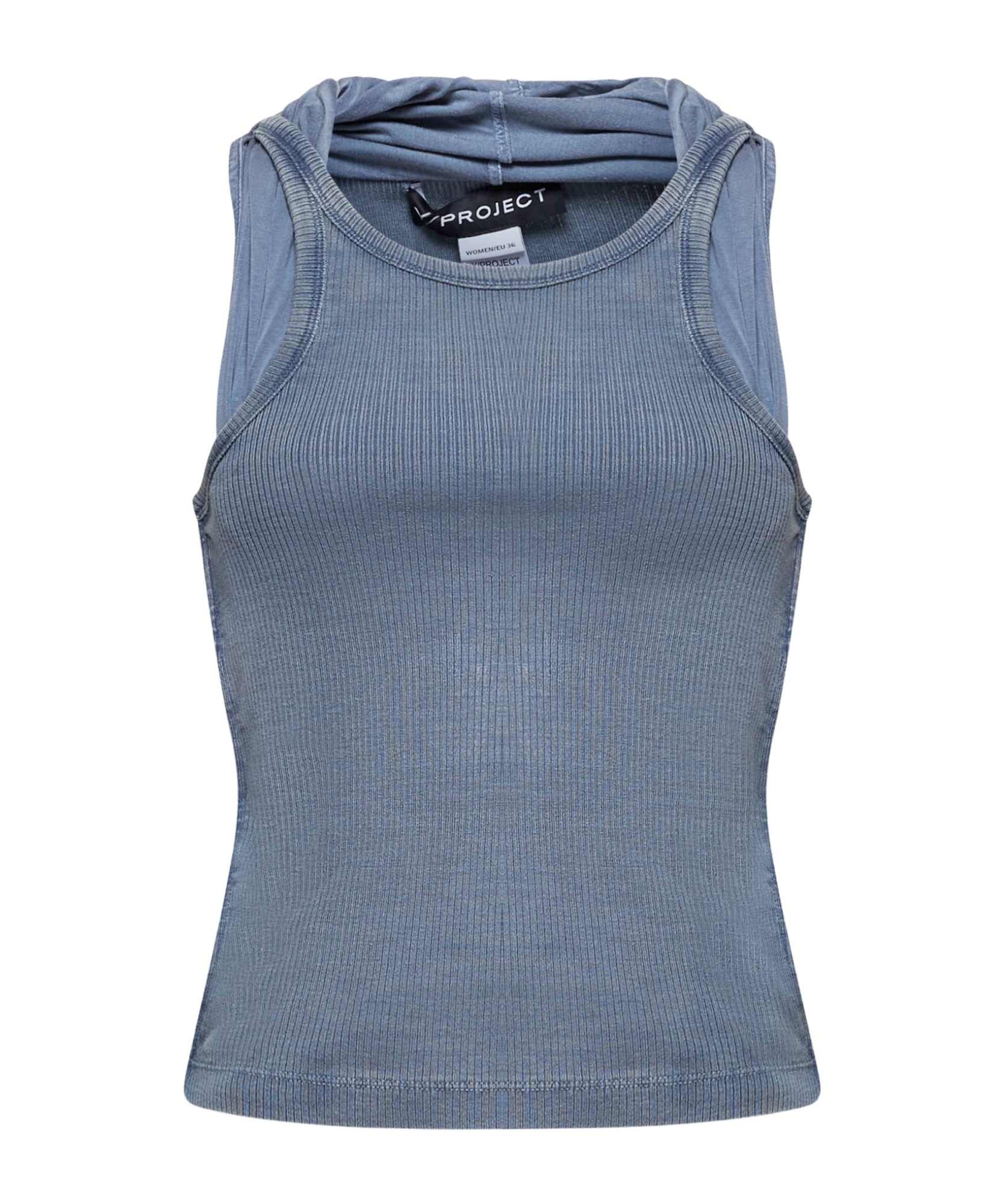 Y/PROJECT SCARF-INSERT TANK TOP