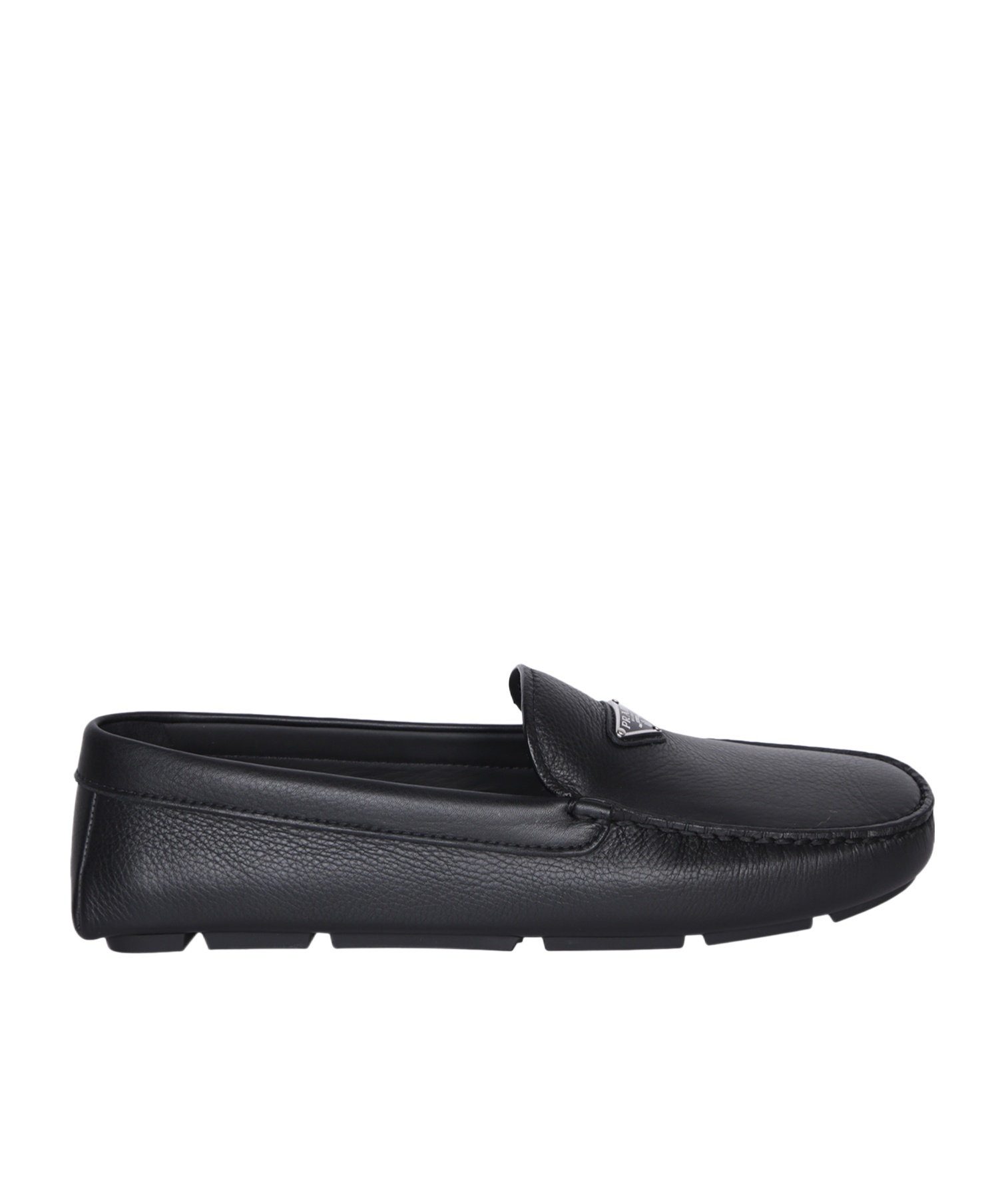 Prada Drive Leather Loafers In Black