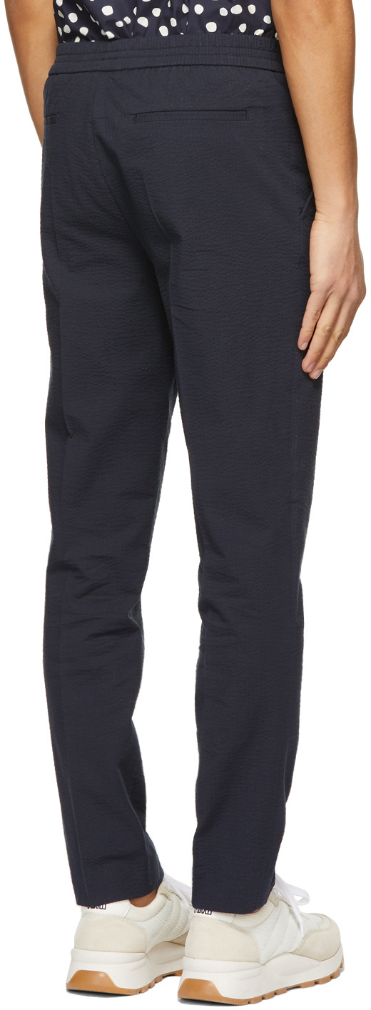 Harmony Paris Textured Slim-fit Trousers In Black
