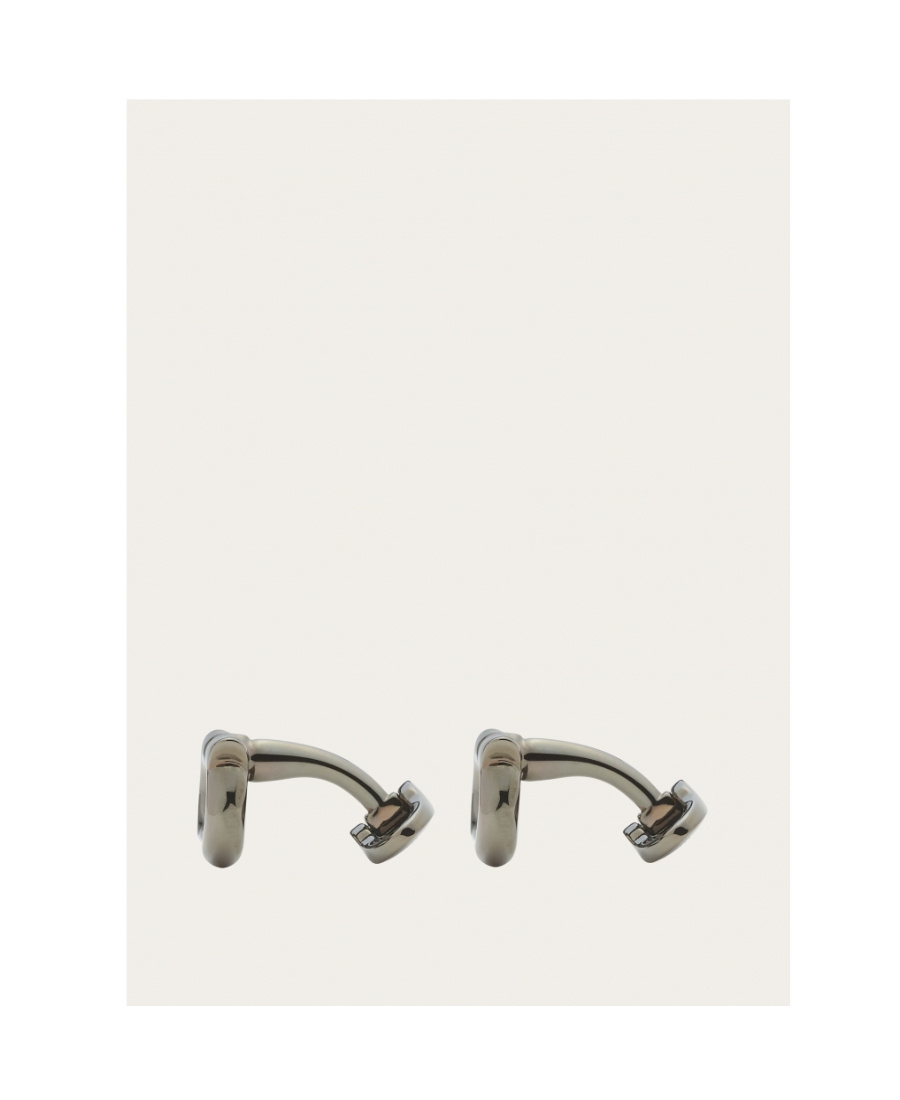 Ferragamo Gancini Logo Cufflinks In Multicolor