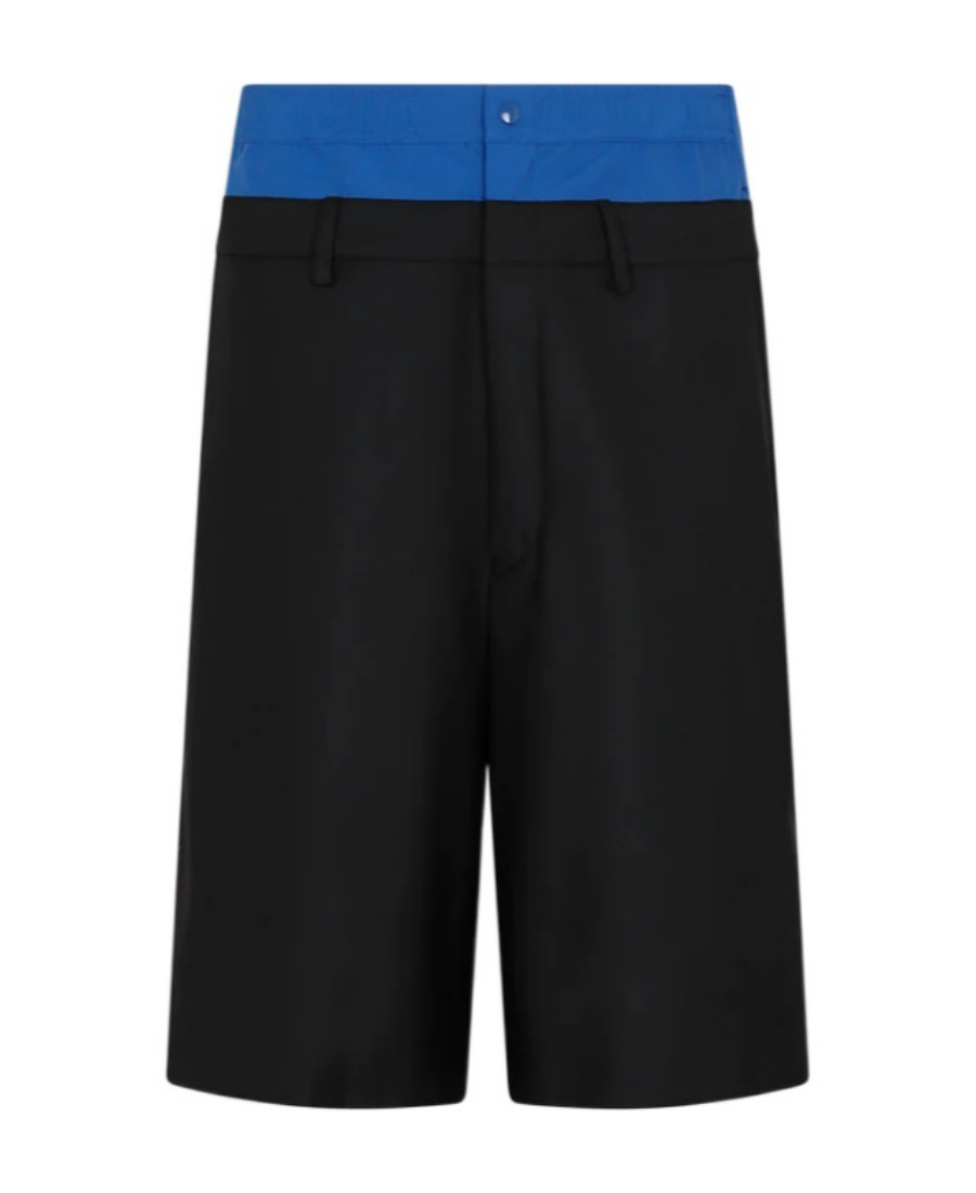 Ambush Layered-design Knee-length Shorts In Black
