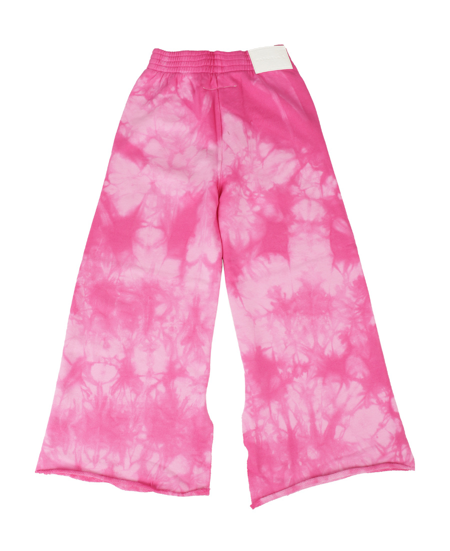 Mm6 Maison Margiela Tie Dye Print Cotton Sweatpants In Pink