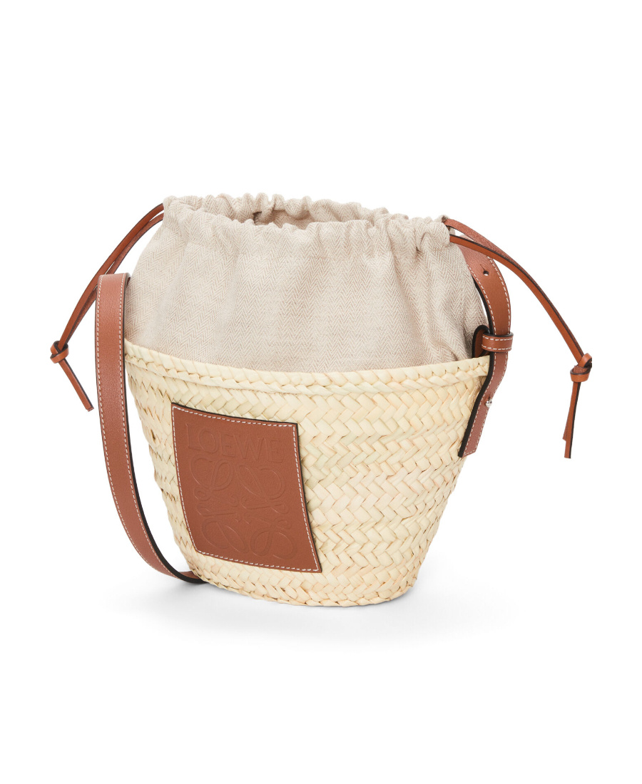 Loewe Lanyard Bucket Shoulder Bag In Nude