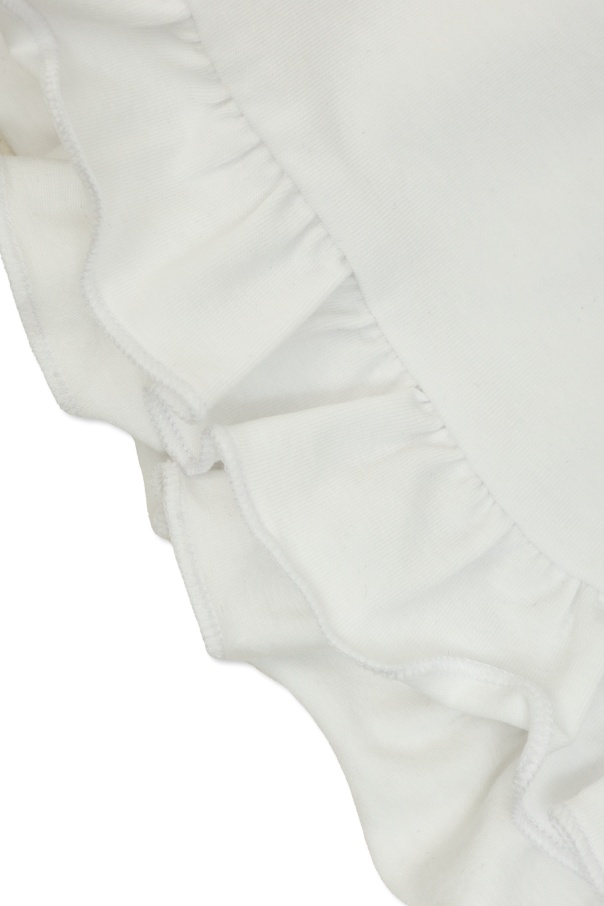 Moncler Short-sleeved Top And Trouser Set In White