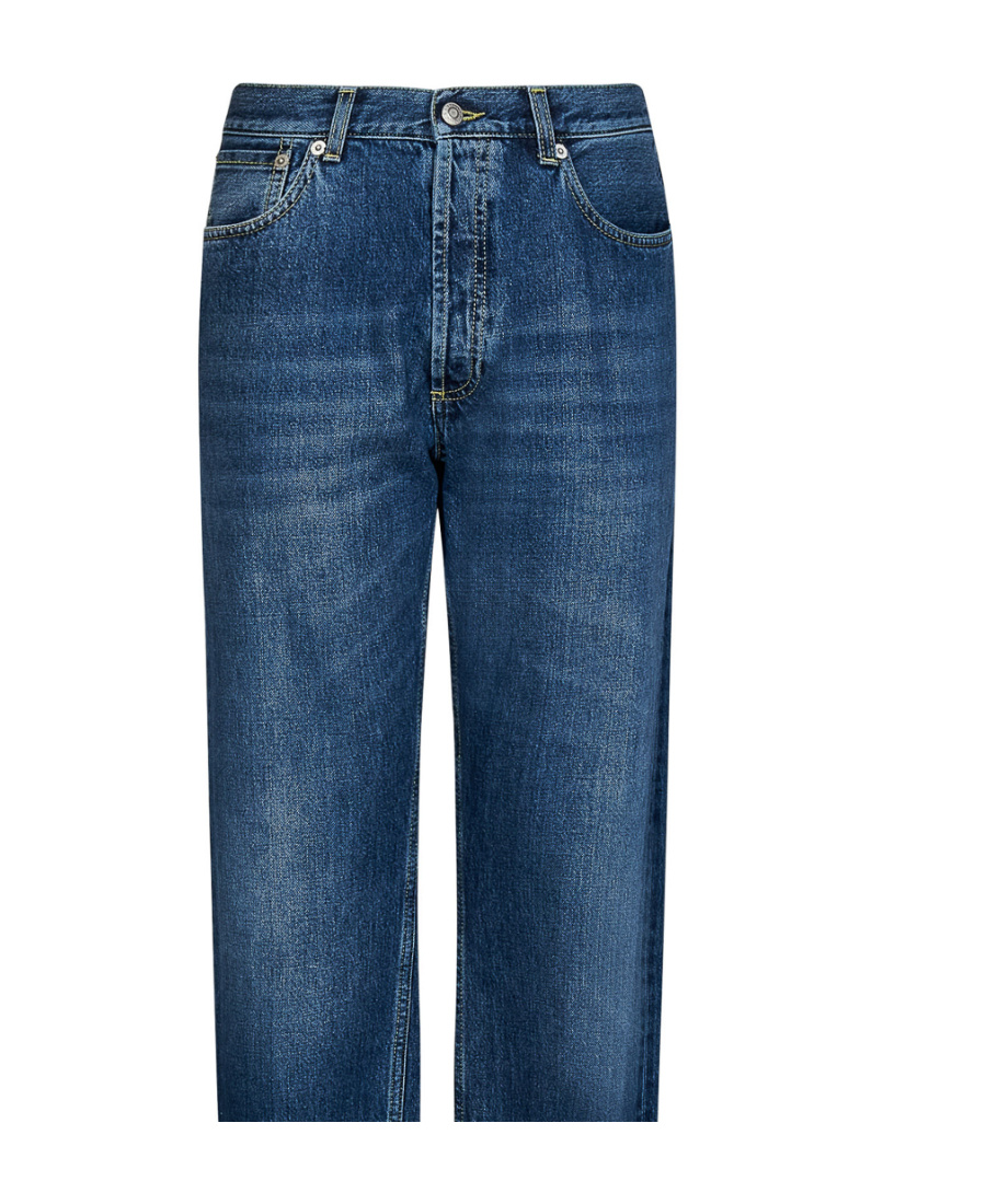 Alexander Mcqueen Alexander Mc Queen Loose Blue Cotton Jeans In Blue