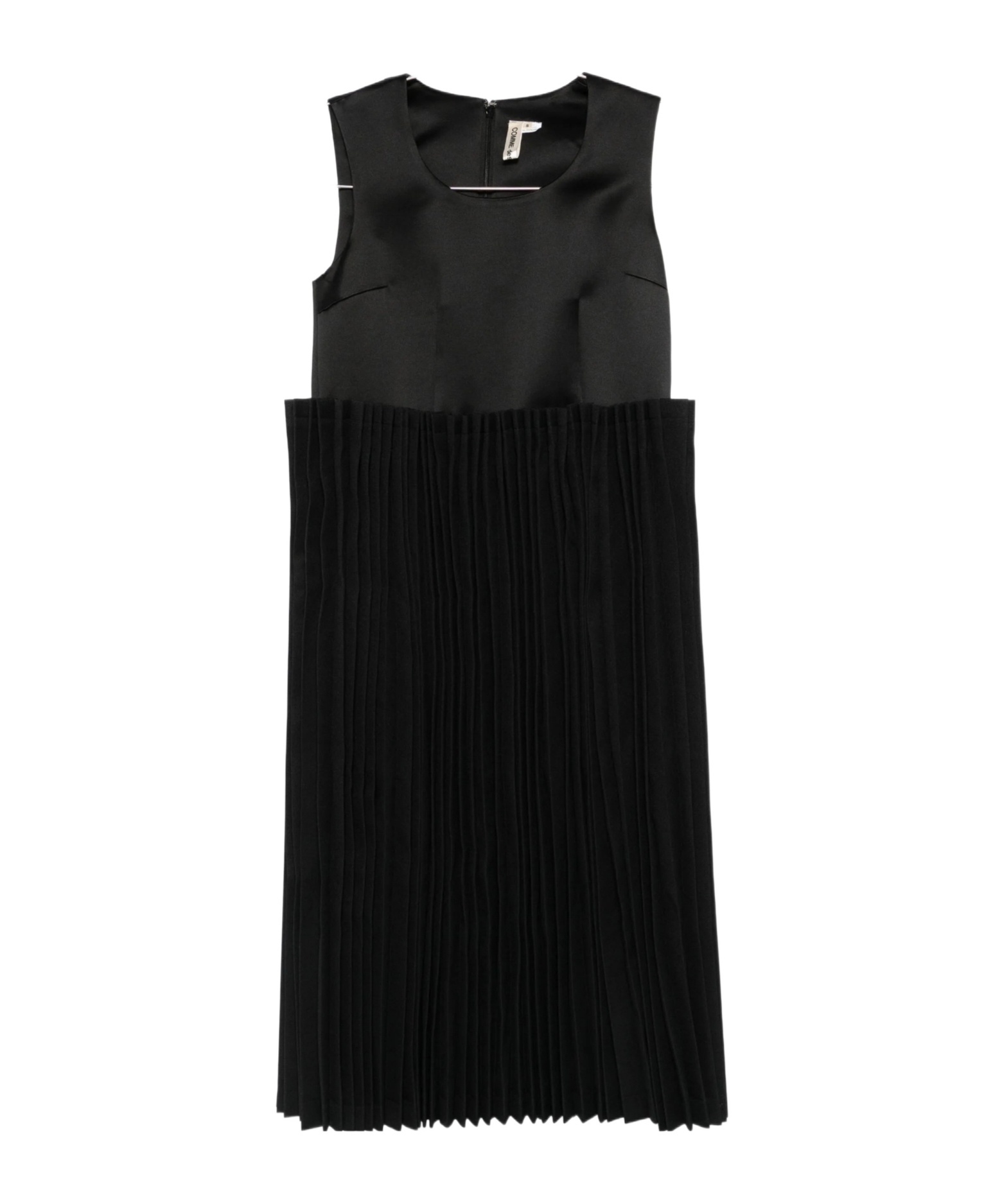 Comme Des Garçons Pleated Sleeveless Dress In Black