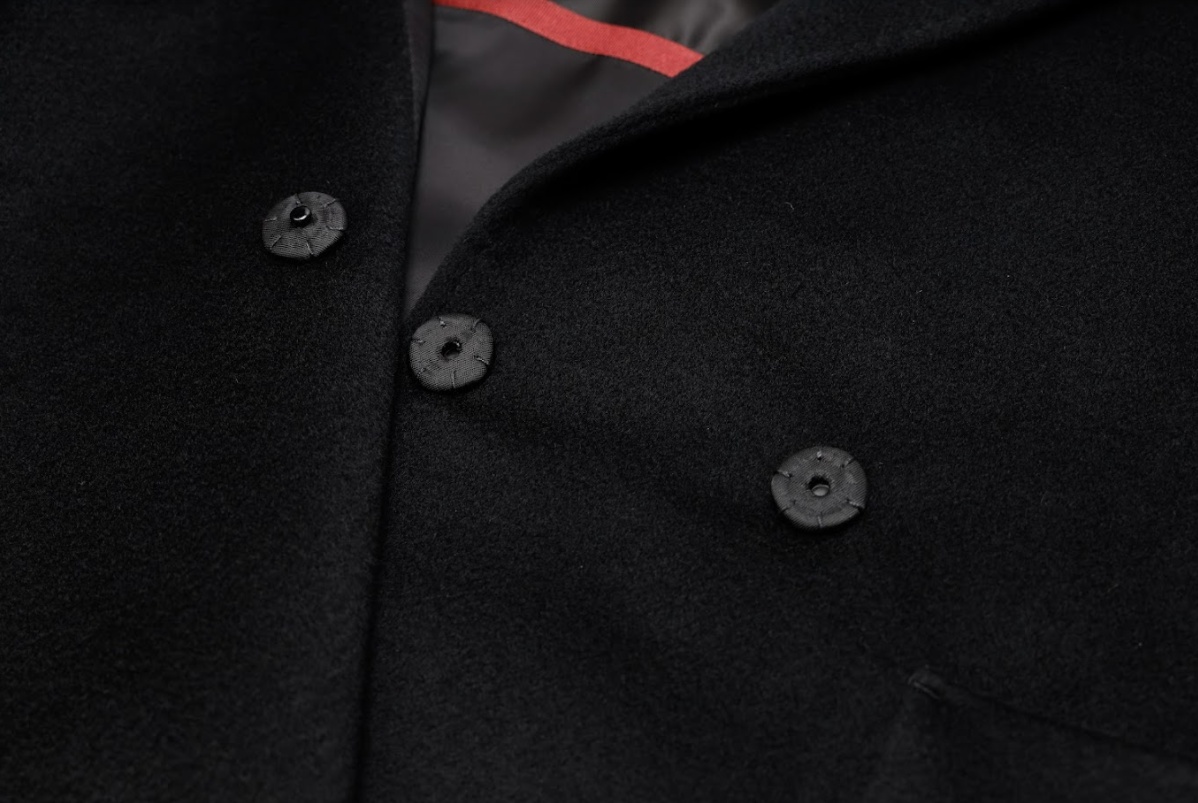 Max Mara Lapel Coat In Black