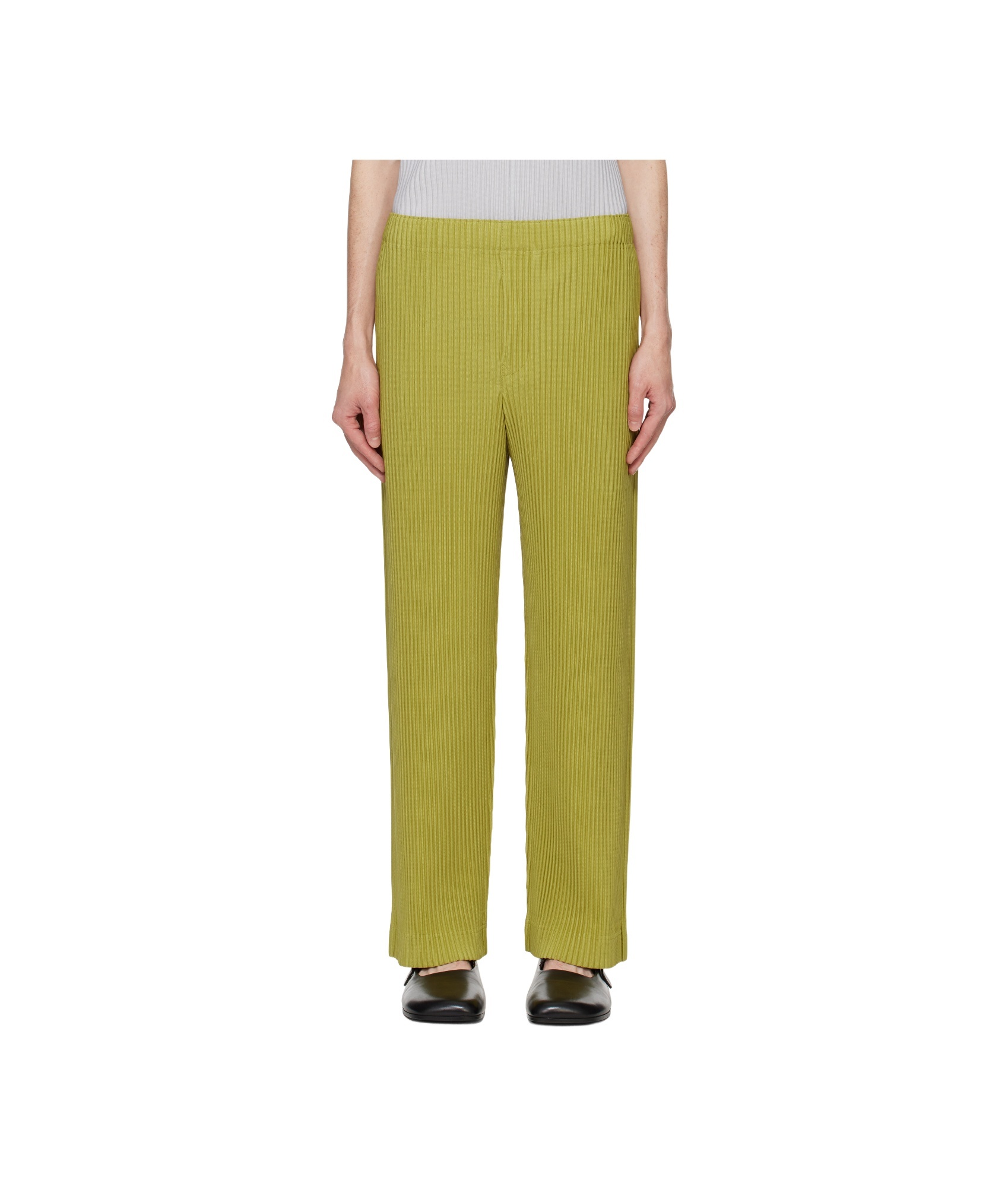 ISSEY MIYAKE PLISSÉ-EFFECT TAPERED TROUSERS 