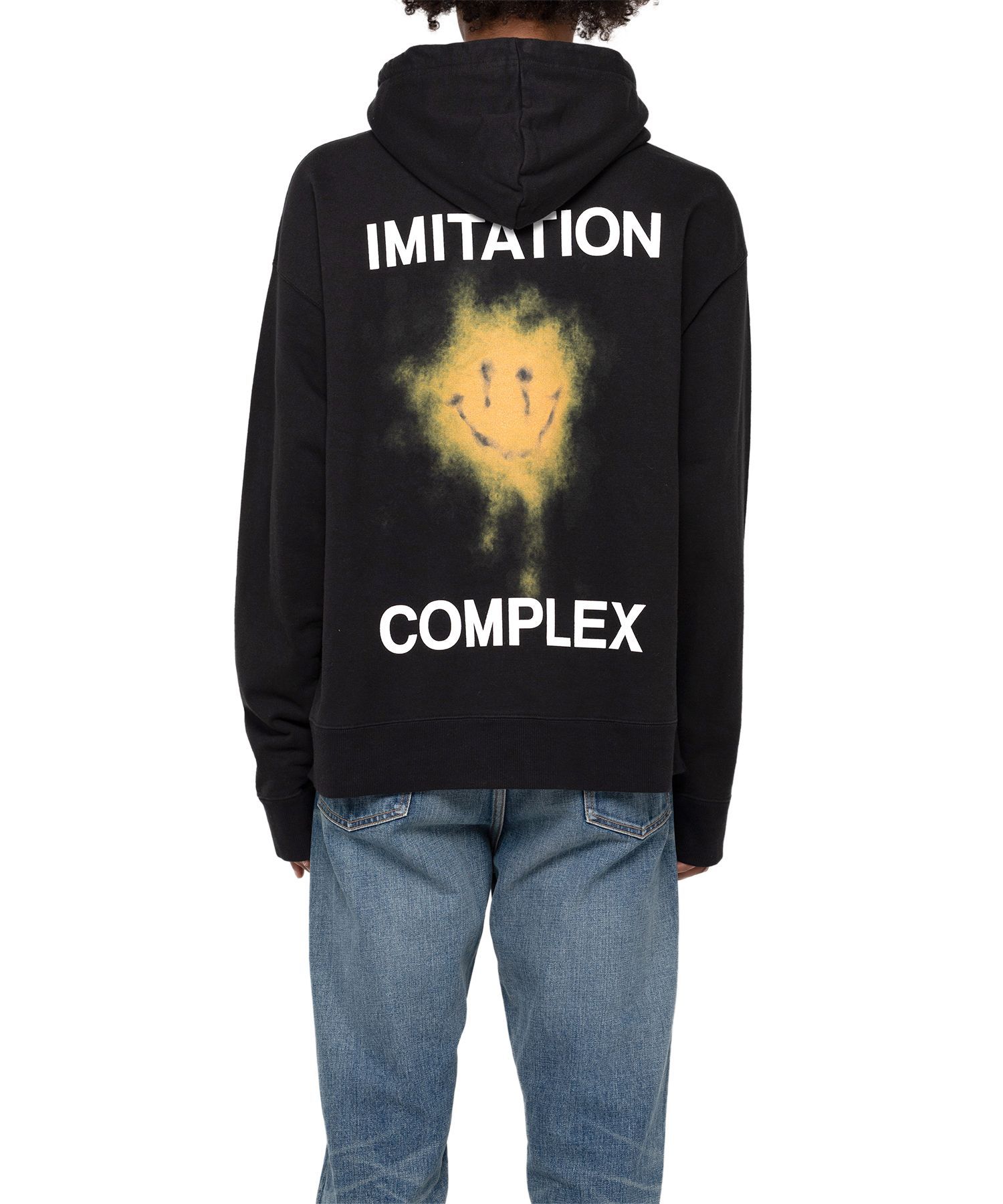 Miharayasuhiro Smiley-face Print Cotton Hoodie In Black