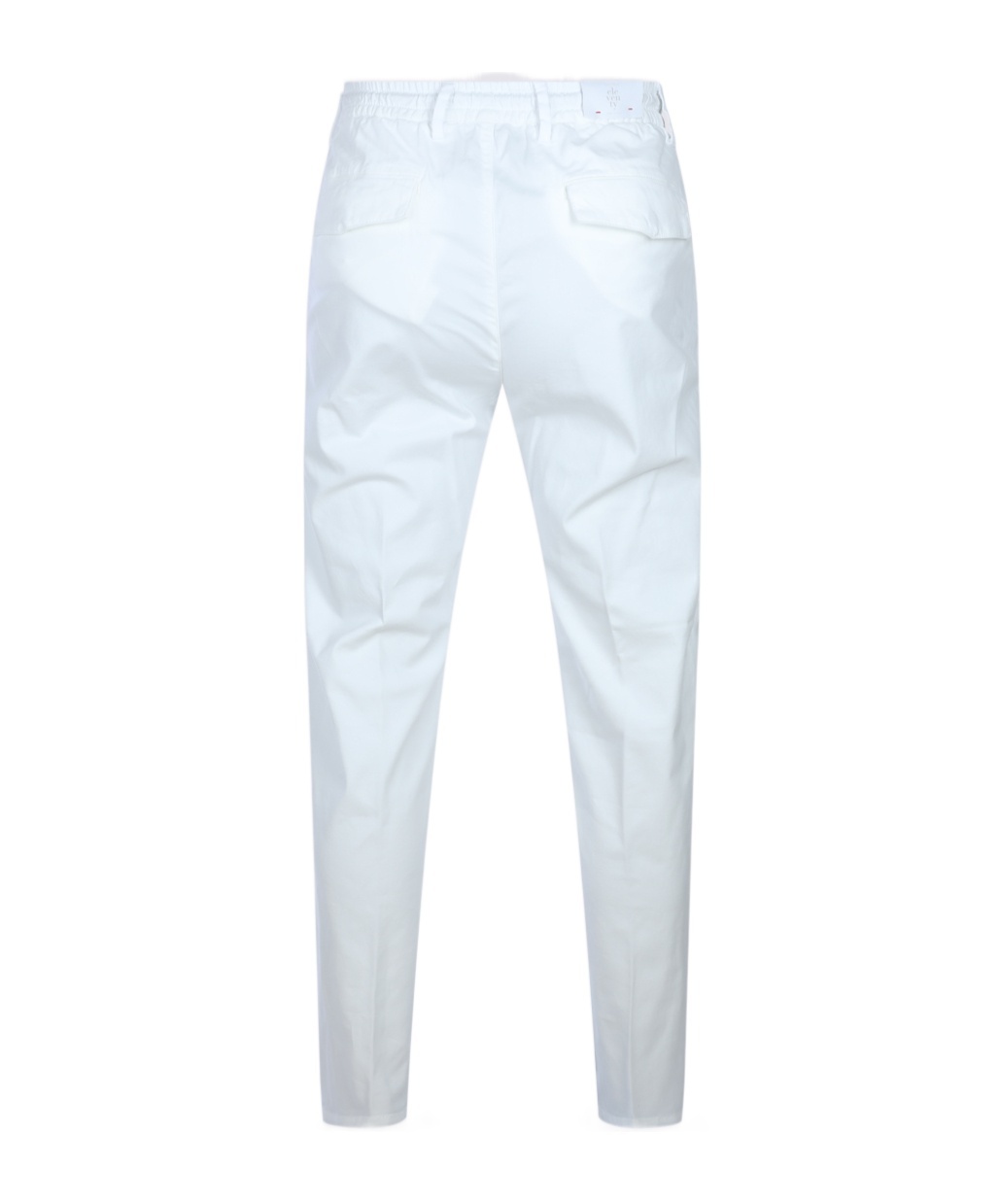Eleventy Trousers Featuring Elastic Waistband And Pockets In White