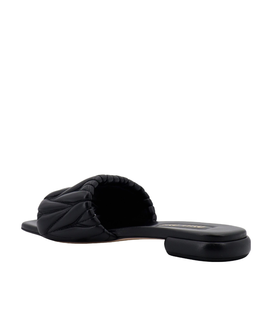 Miu Miu Iu Matelasse Slide In Black
