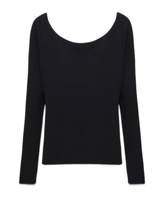Dorothee Schumacher Structured V-neck Top In Black