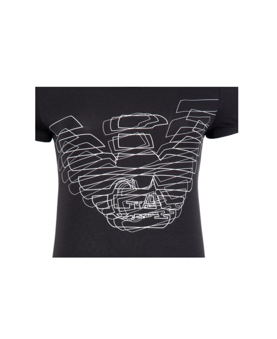 Ea7 Logo Printed T-shirt In Black