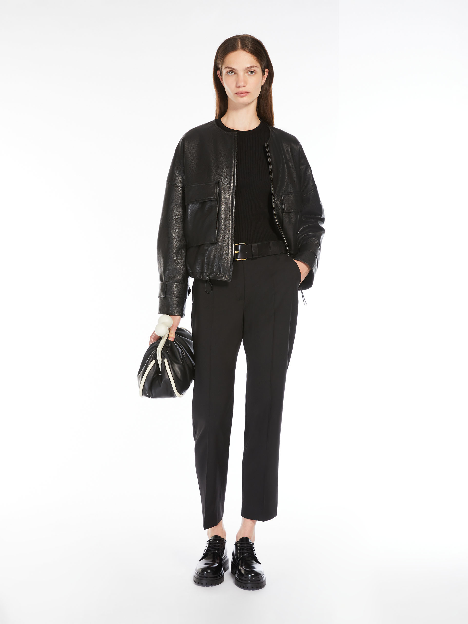 Weekend Max Mara Logo Casual Pants In Black
