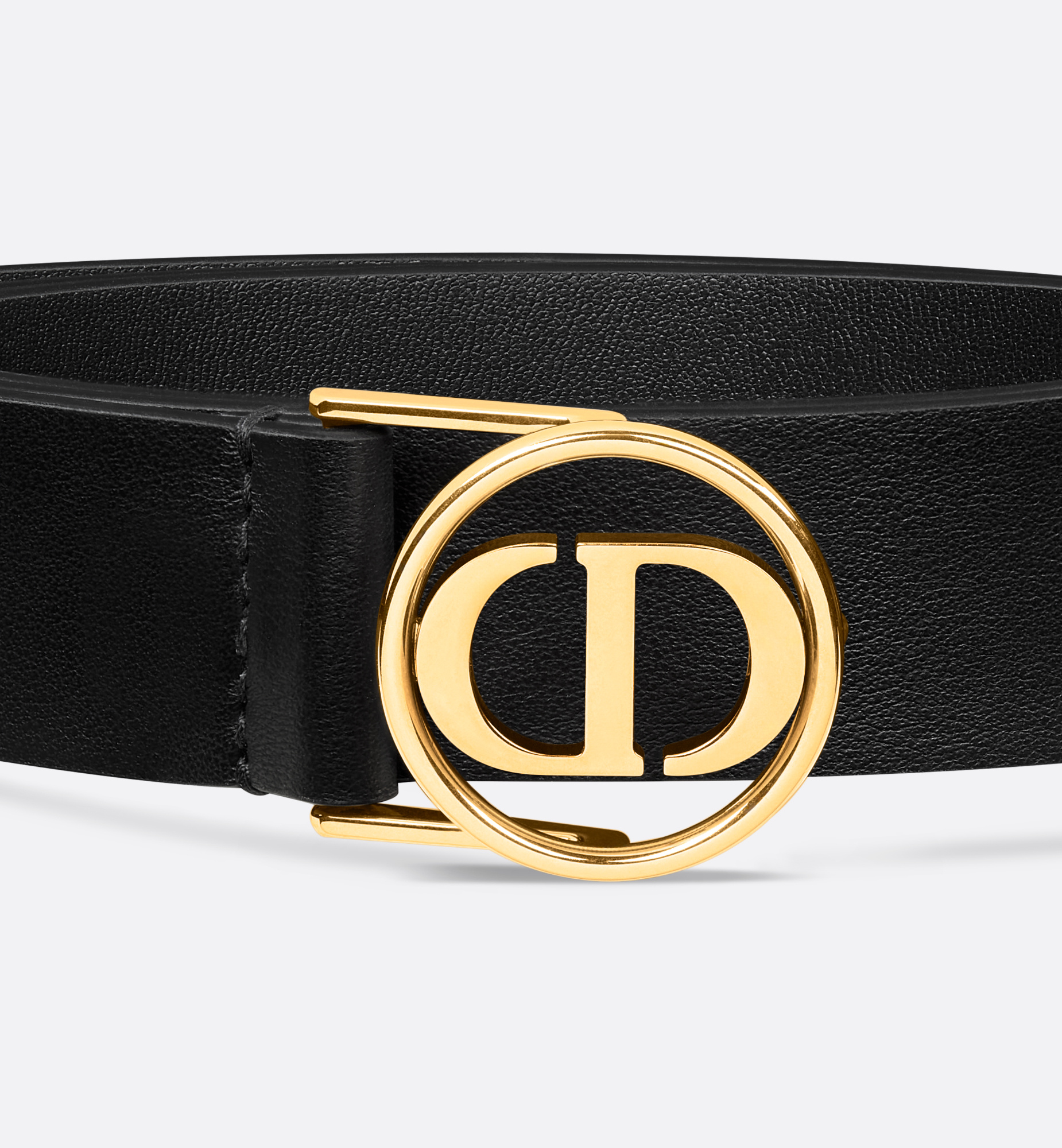 Dior 30 Montaigne Circled Belt In Black
