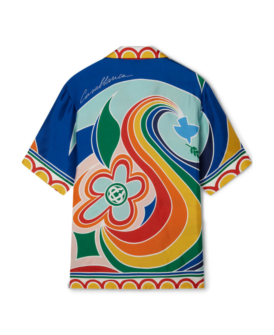 Casablanca Lapel Short-sleeved Shirt In Multi