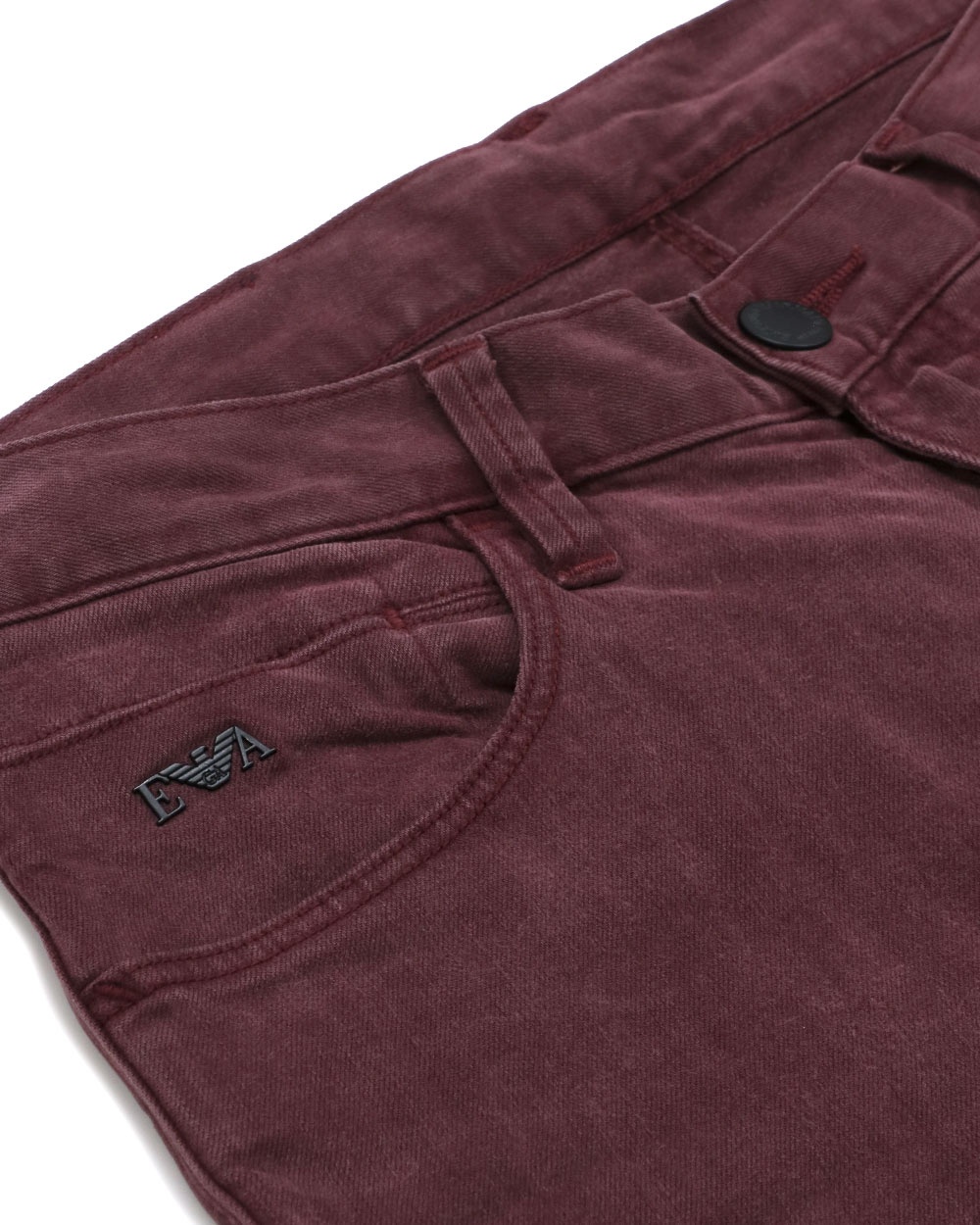 Emporio Armani Logo Straight Jeans In Red