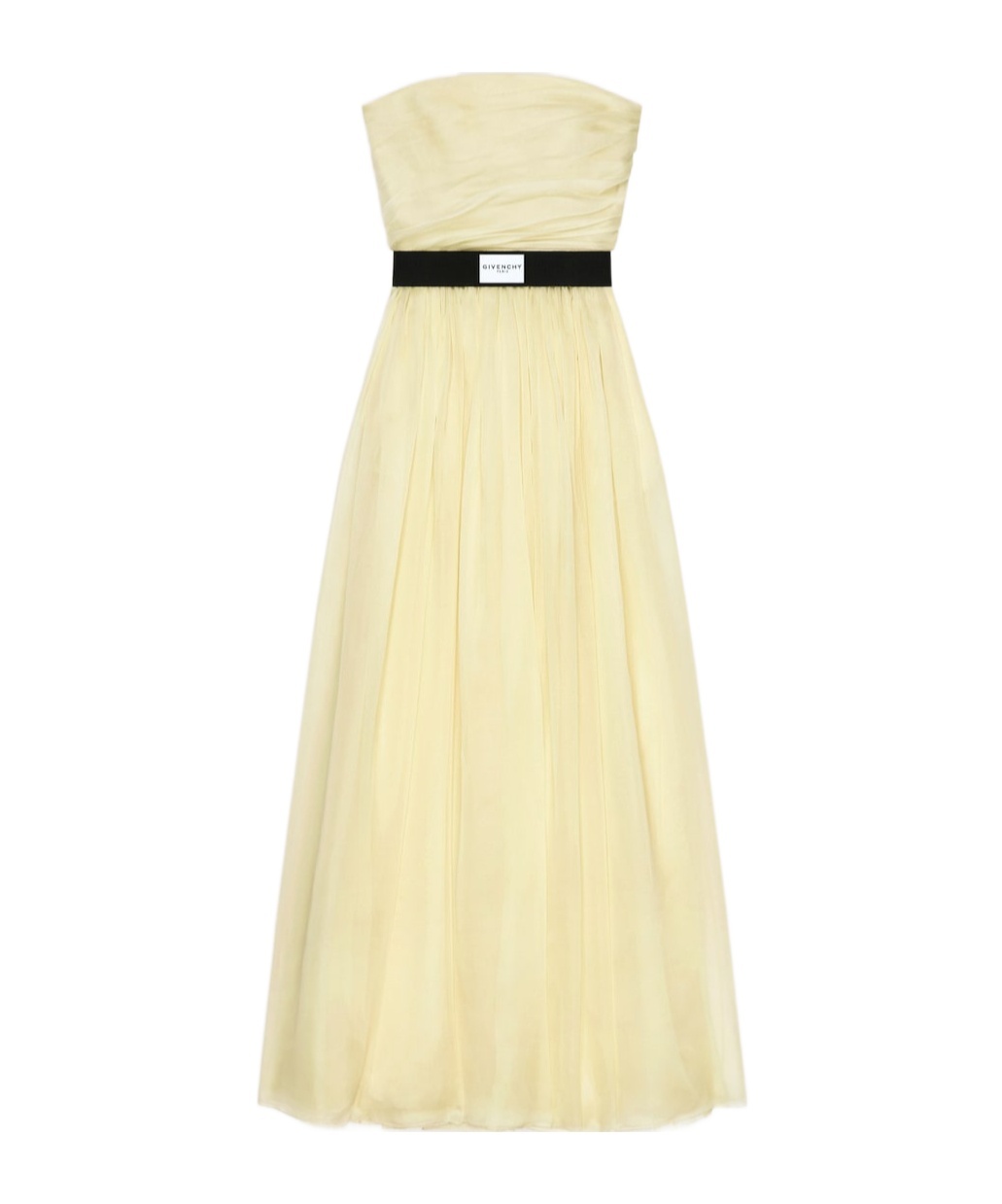 Givenchy Bustier Evening Dress In Organza In Yellow