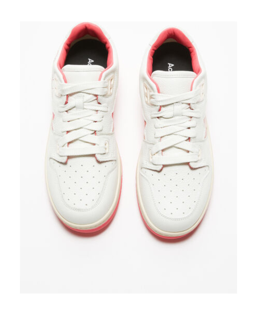 Acne Studios 08sthlm Low Pop M Sneakers - Leather - White/pink In White