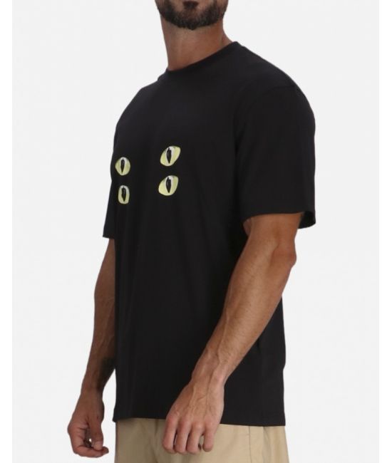 Hugo Boss Graphic-print Cotton T-shirt In Black