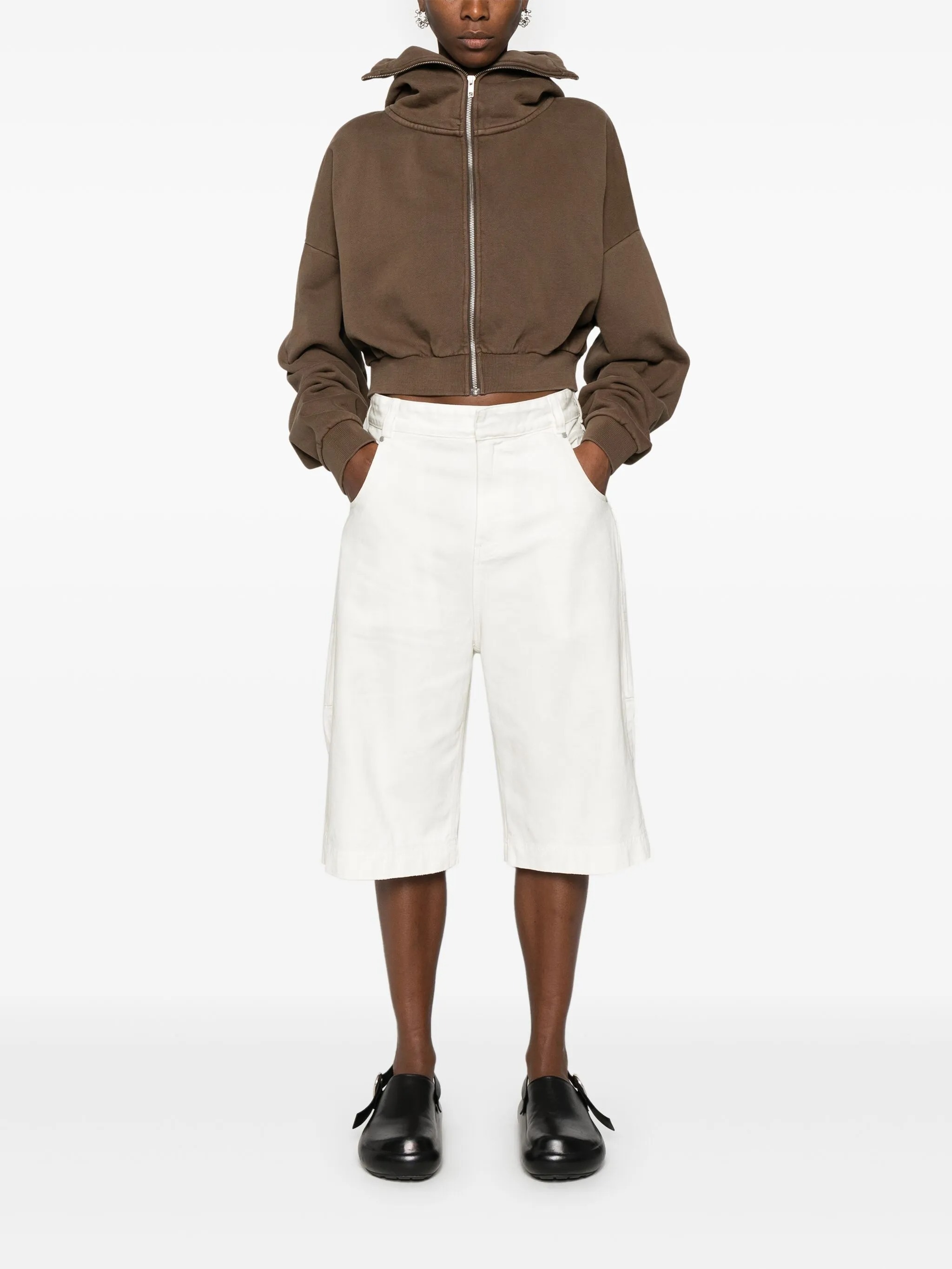 Shop Entire Studios Short Zip-up Sweatshirt