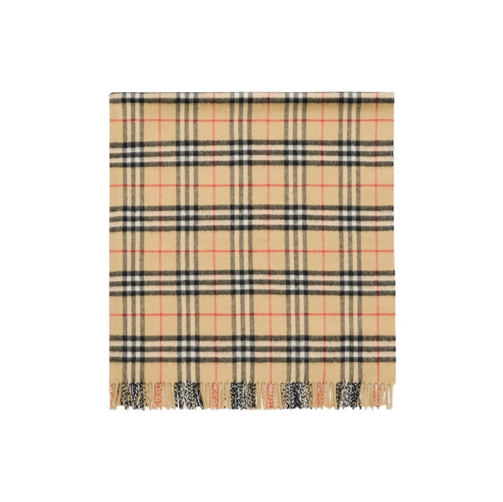 Burberry Check Wool Baby Blanket In Multi